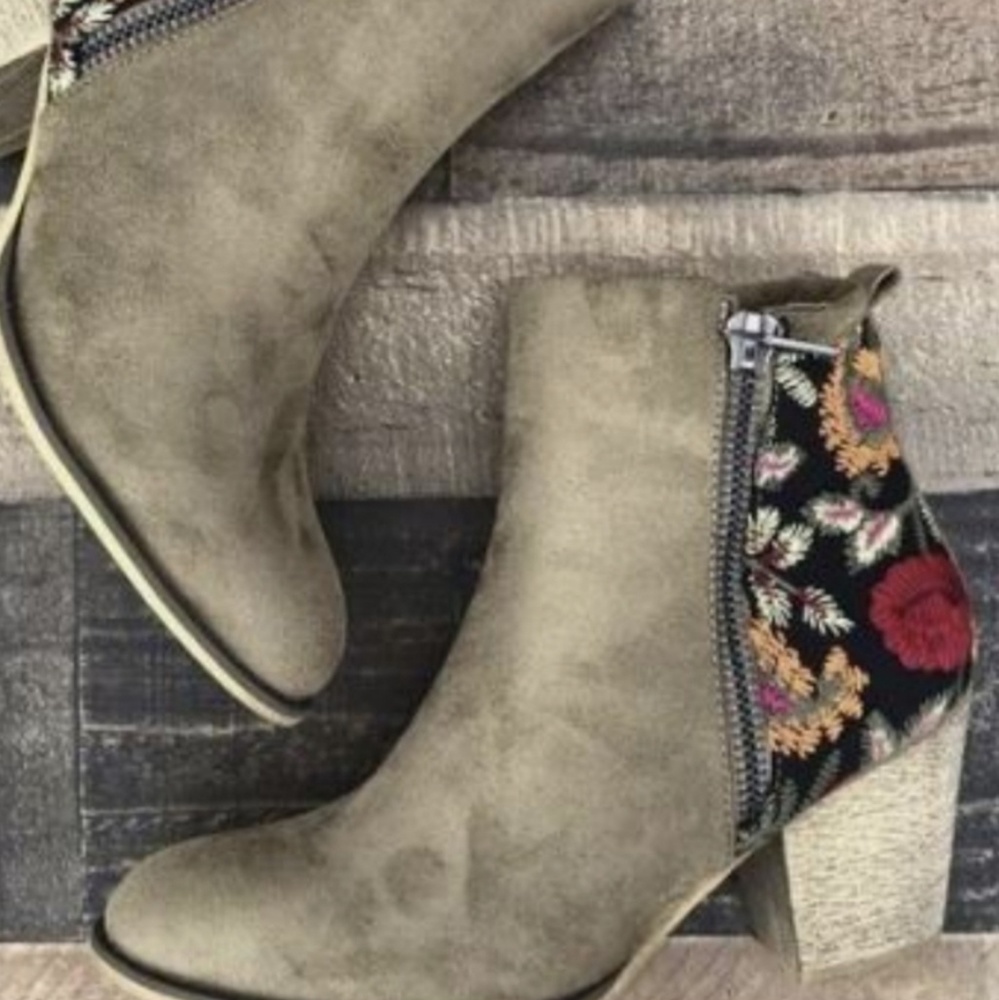 Suede booties